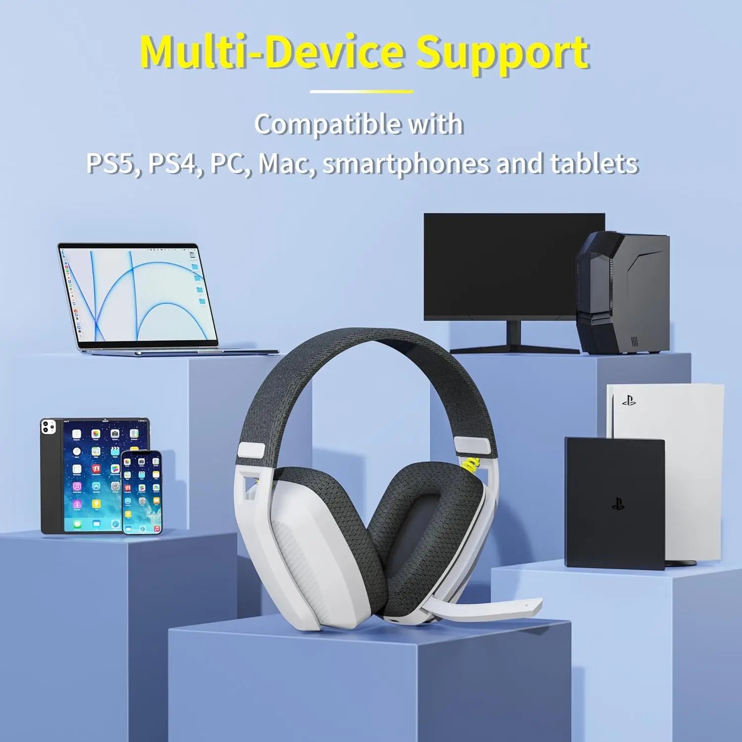 Casque gaming sans fil avec micro — image 6