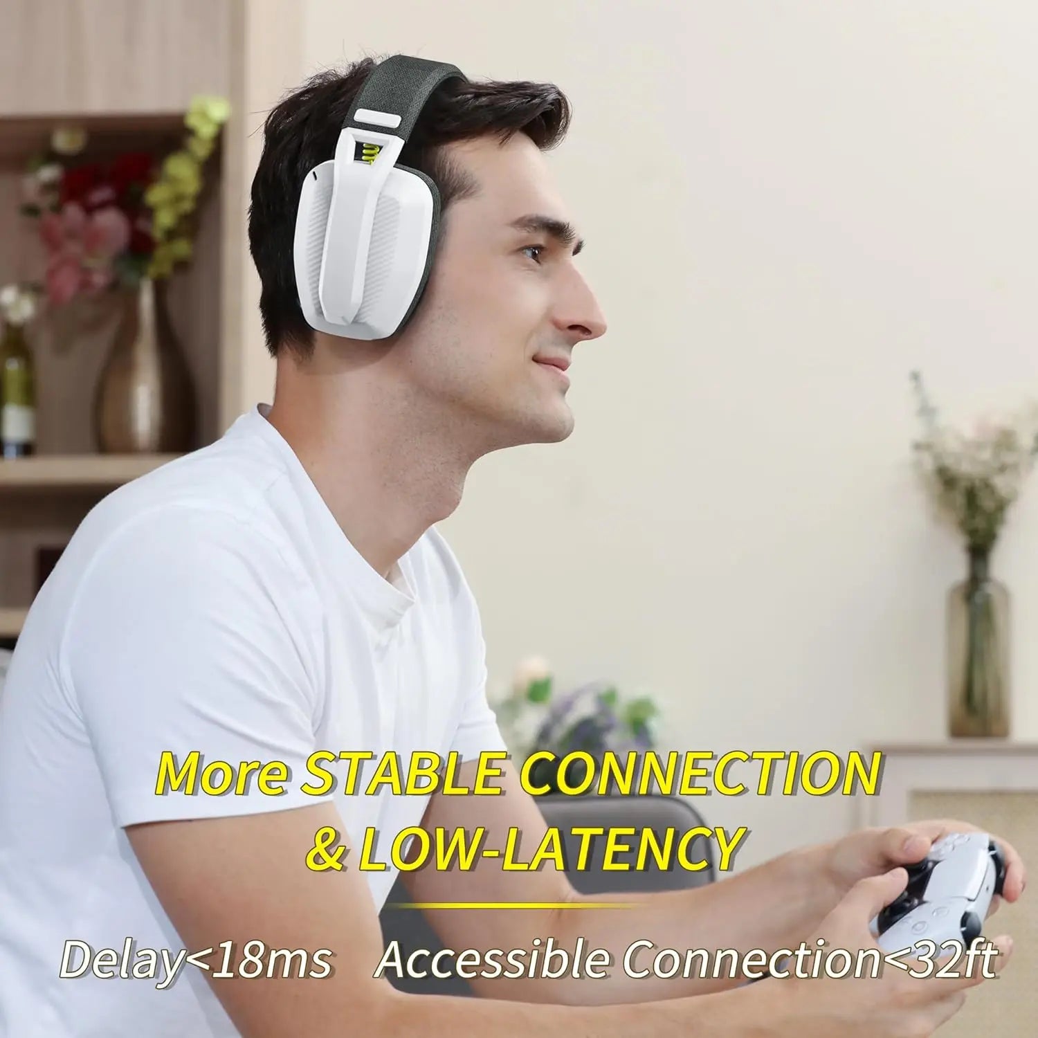 Casque gaming sans fil avec micro — image 2